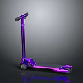 Stylish Metallic Purple Scooter With Shiny Surface And Black Handlebar