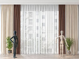 Modern Curtains 3d model