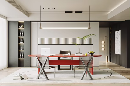 Modern study 3d model