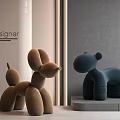 Cute Animal Shaped Kids Chair in Brown and Blue Soft Design for Children
