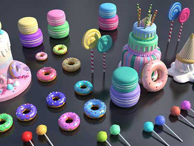 Modern Beauty Chen Cake Beauty Chen 3d model