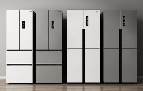 Modern refrigerator 3d model