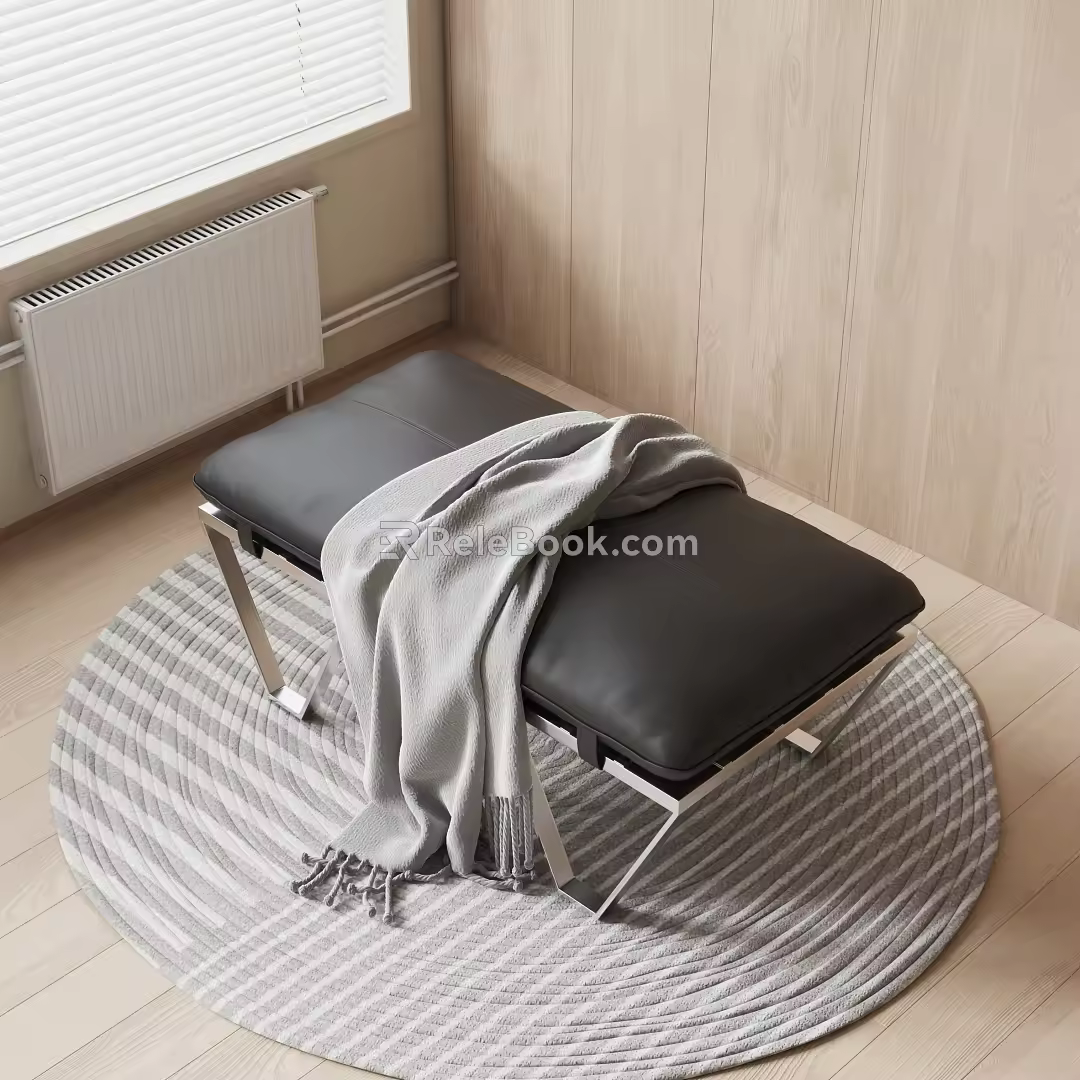 Modern sofa stool 3d model