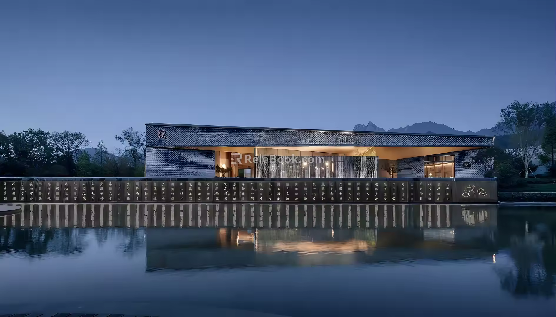 New Chinese Style Sales Office Building Reception Center Sales Office Building 3d model