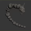 stone snake cobra venomous snake python reptile cold-blooded animal reptile 3d model