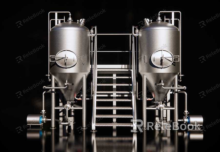 Modern stainless steel liquid fermentation tank combination model