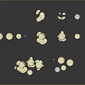 Decorative Candles In Various Sizes And Shapes With Accessories On Black Background