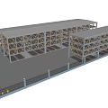 Industrial Steel Structure Building With Multi Story Steel Frames And Open Platforms