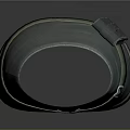 Gray Storage Container with Green Strap Metal Buckle and Beige Base for Home Daily Use