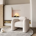Modern single sofa 3d model