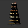 Stylish Black Multi Tiered Dessert Display Stand For Serving Various Pastries And Desserts