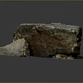Natural Raw Stone Materials Featuring Large Block and Small Pieces Textured Surface 3d model