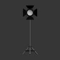 Professional Studio Lighting Combo With Adjustable Barn Doors And Tripod Stand Black Industrial Design