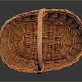 Orange Handwoven Storage Basket with Handle for Home Decor and Organizing