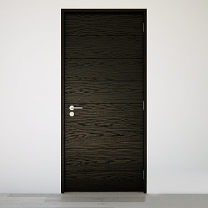 swing door wooden door 3d model