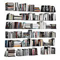 Books and Magazines Collection on Shelves with Various Colorful Covers