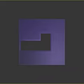 Purple Geometric Shape With Nested Cubes Frame Modern 3D Abstract Design