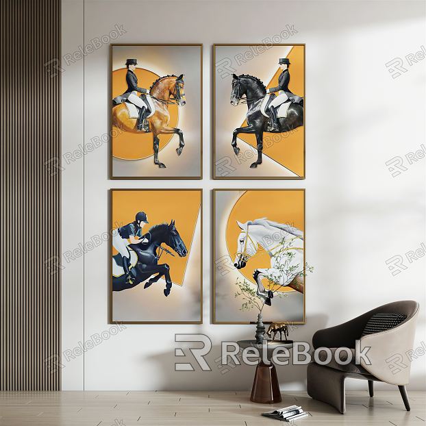 Modern Animal Painting Decorative Painting model