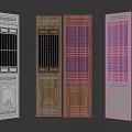 Chinese Style Decorative Wooden Screens With Traditional Carvings And Lattice Patterns