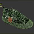 Black Casual Shoes with White SPROC Letters Red Circular Decoration and Gray Sole