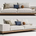modern double sofa fabric double sofa 3d model