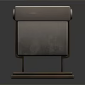 Sturdy Metal Recycle Bin With Yellow Recycling Symbol And Pedestal Base