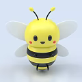 Cute Yellow Bee Doll With Black Stripes White Wings Yellow Antennae And Red Cheeks