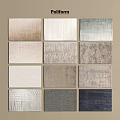 Stylish Square Rugs With Various Textures And Different Colors In Poufiform Collection 3d model