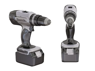 Hardware Tools Cordless Power Drills With Ergonomic Grip And Battery Base 3d model