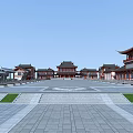 Chinese ancient building Chang'an Datang realm 3d model