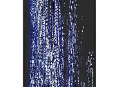 Modern Blue And White Hanging Decorative Lights With Flowing String Design 3d model