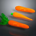 Fresh Vibrant Orange Carrots With Green Tops Healthy Vegetable