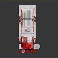 Red Fire Truck Model With Ladder Shiny Details And Metal Wheels