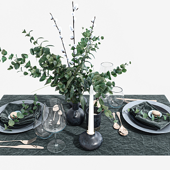 Modern Tableware Ornaments 3d model