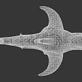 3D Rendered Mechanical Shark Featuring Colorful Intricate Patterns And Artistic Design