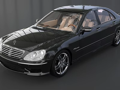 Black Mercedes-Benz Sedan With Elegant Body Design Luxury Interior And Alloy Wheels 3d model