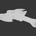 Lava Cracked Battle Axe With Glowing Core Dragon Claw Handle And Decorative Pommel