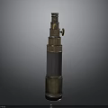 Vintage Brass Telescope With Telescopic Sections Adjustment Knob And Lens