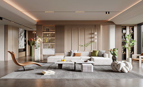 modern living room 3d model