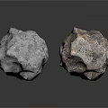 Natural Decorative Stones With Silver And Brown Rough Surface Texture