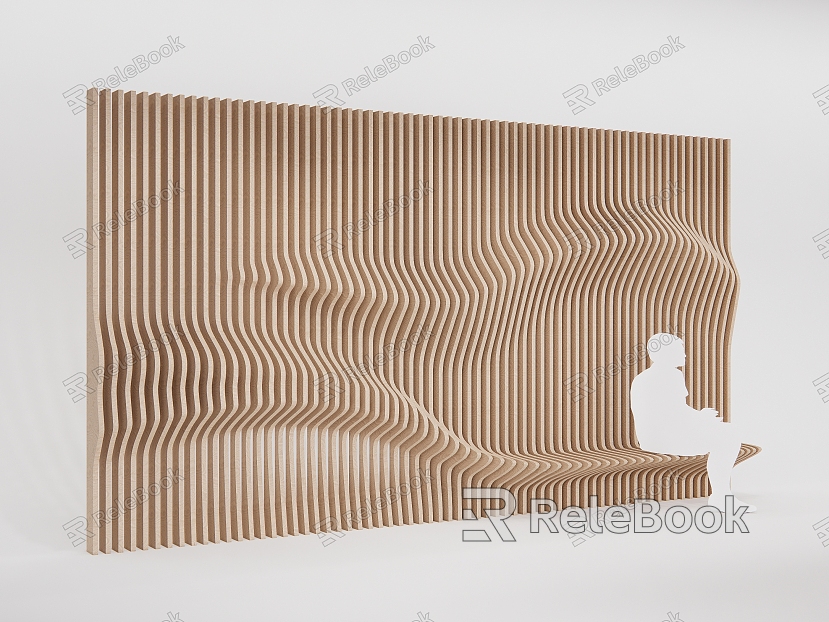 Modern background wall irregular wall image wall model