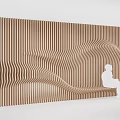 Modern background wall irregular wall image wall 3d model