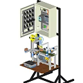 Assembly robot workbench distribution box 3d model