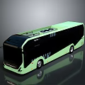 Modern Green City Bus With Sleek Design Black Windows And 88 Number