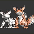 Modern Game Characters Dragon Tiger Salamander Cartoon Characters 3d model