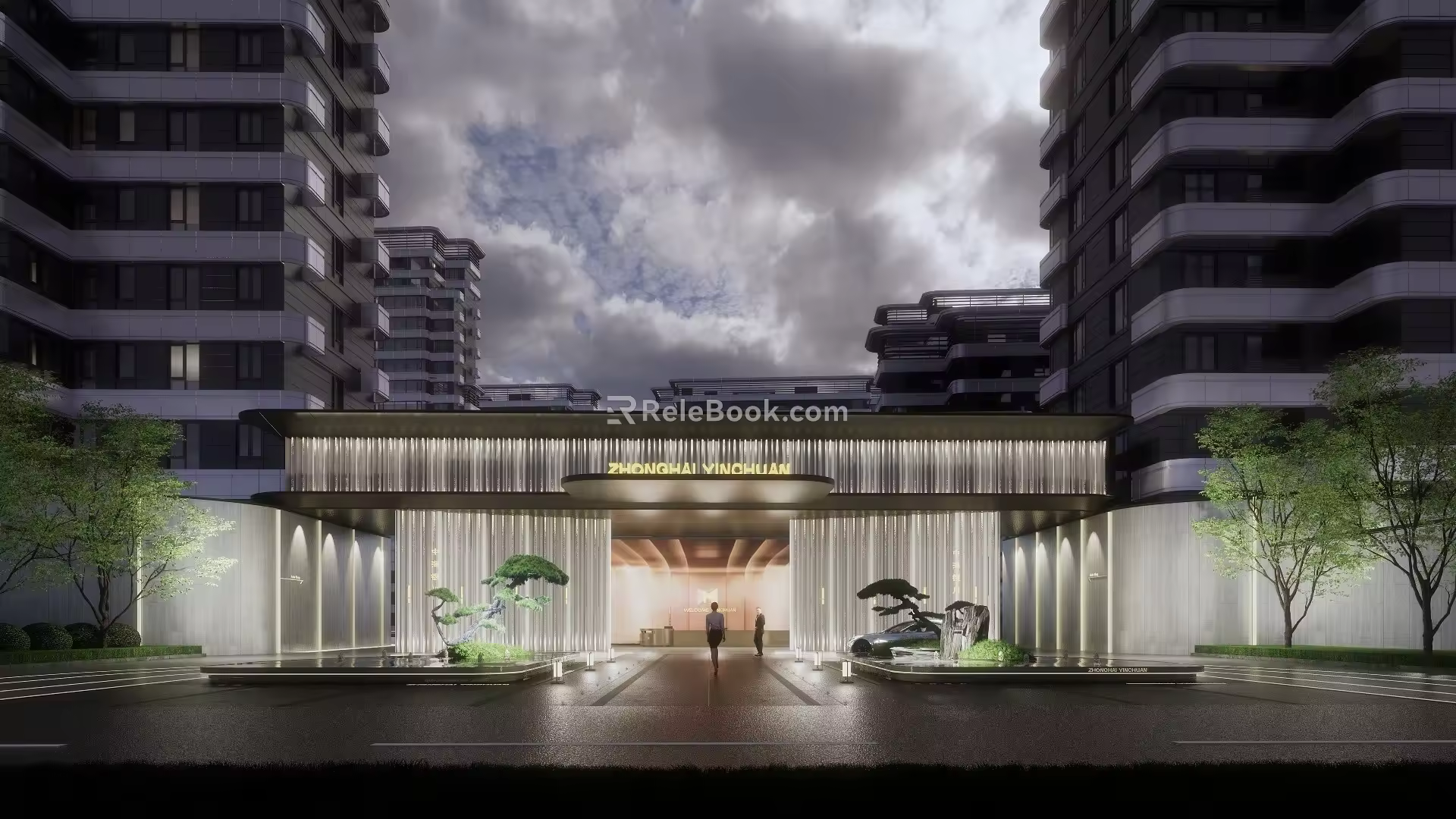 Modern Gate Main Entrance Gate 3d model