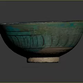 Hand Carved Turquoise Decorative Bowl With Intricate Patterns And Artisan Craftsmanship