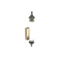 Modern Minimalist Wall Lamp With Brass Frame And White Cylindrical Glass Shade