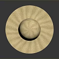 Lightweight Beige Woven Wide Brim Straw Hat For Summer Sun Protection