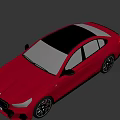Red BMW Sedan With Black Roof And Black Alloy Wheels Front Design UK License Plate